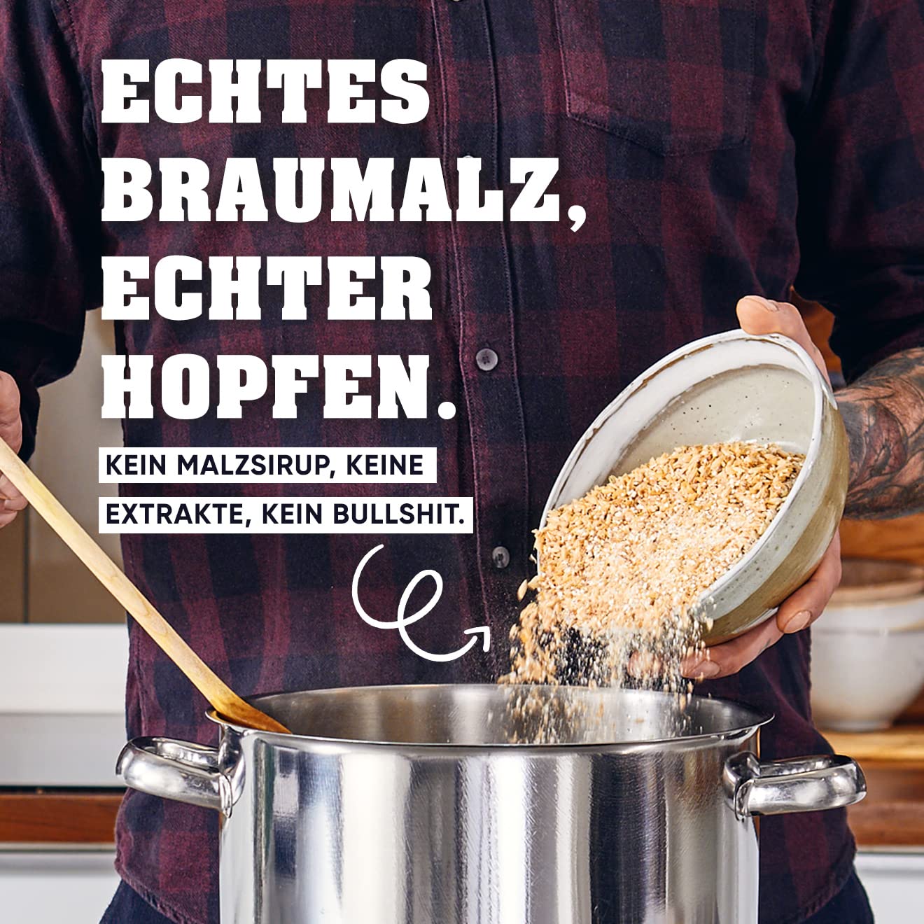Sorte Helles | Bierbrauset für die Küche | mit 5-Liter-Gärflasche | wiederverwendbar | Erfolgsgarantie von Besserbrauer