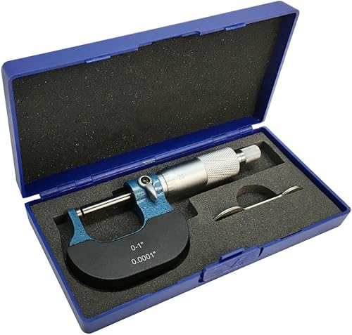 0 – 1 bola de precisión yunque plana Micrómetro huso, graduación cerrajero herramienta de medición de calibre