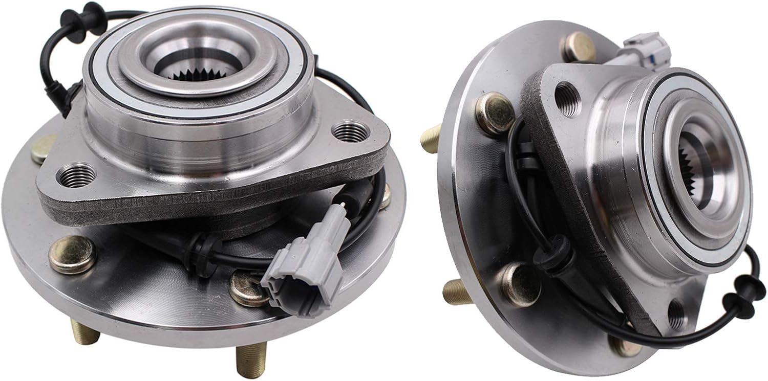 515066 Set of 2 Front Wheel Hub Bearing Assembly Compatible with 2004-2007 Infiniti QX56, 2005-2007 Nissan Armada, 2004 Nissan Pathfinder, 2004-2007 Nissan Titan, 6 Lugs W/ABS