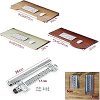Vista 4 de V3VOGUE Extensor de escritorio, bandeja para teclado y cajón debajo del escritorio, estante ergonómico multiusos de almacenamiento, con soporte