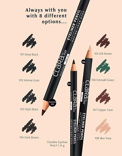 Lápiz delineador de ojos afilable de larga duración, vegano y libre de crueldad, altamente pigmentado, colores intensos y vibrantes, deslizamiento