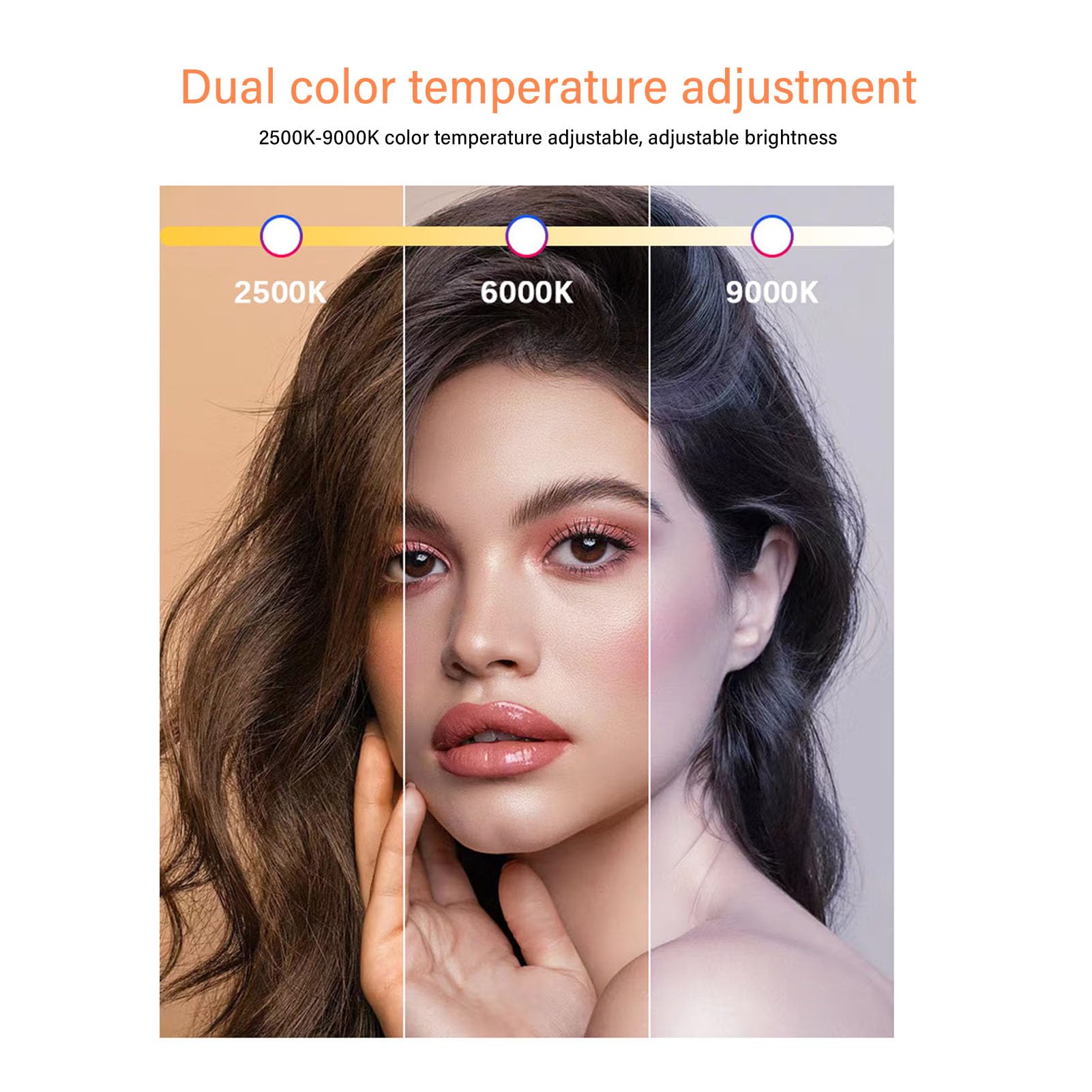 Jectse Telefon-LED-Licht, 2500 Bis 9000 K Vollfarbe 140 RGB Selfie-Licht, Einstellbare Helligkeit 3000 MAh Wiederaufladbare Clip-Videoleuchte für Selfies, Make-up, TikTok,
