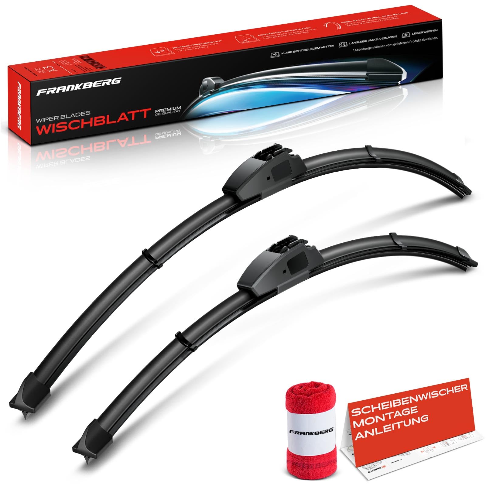 Frankberg 2x Escobillas Limpiaparabrisas 700mm/600mm, Delantero | Compatible con Transit Tourneo FC, Plataforma/chasis Transit FM FN, Autobús de tránsito FB FC FD FS FZ, Caja de tránsito FA