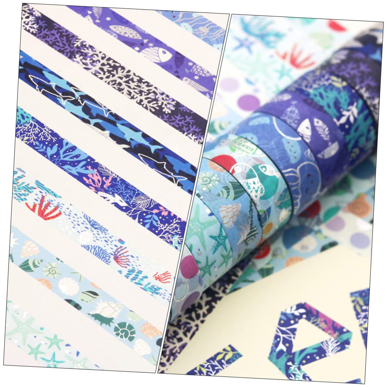 Lurrose 30rotoli Nastro Adesivo Decorativo Washi Confezione Da Ocean Series Per Fai Da Te Crafting e Decorazioni Artistiche