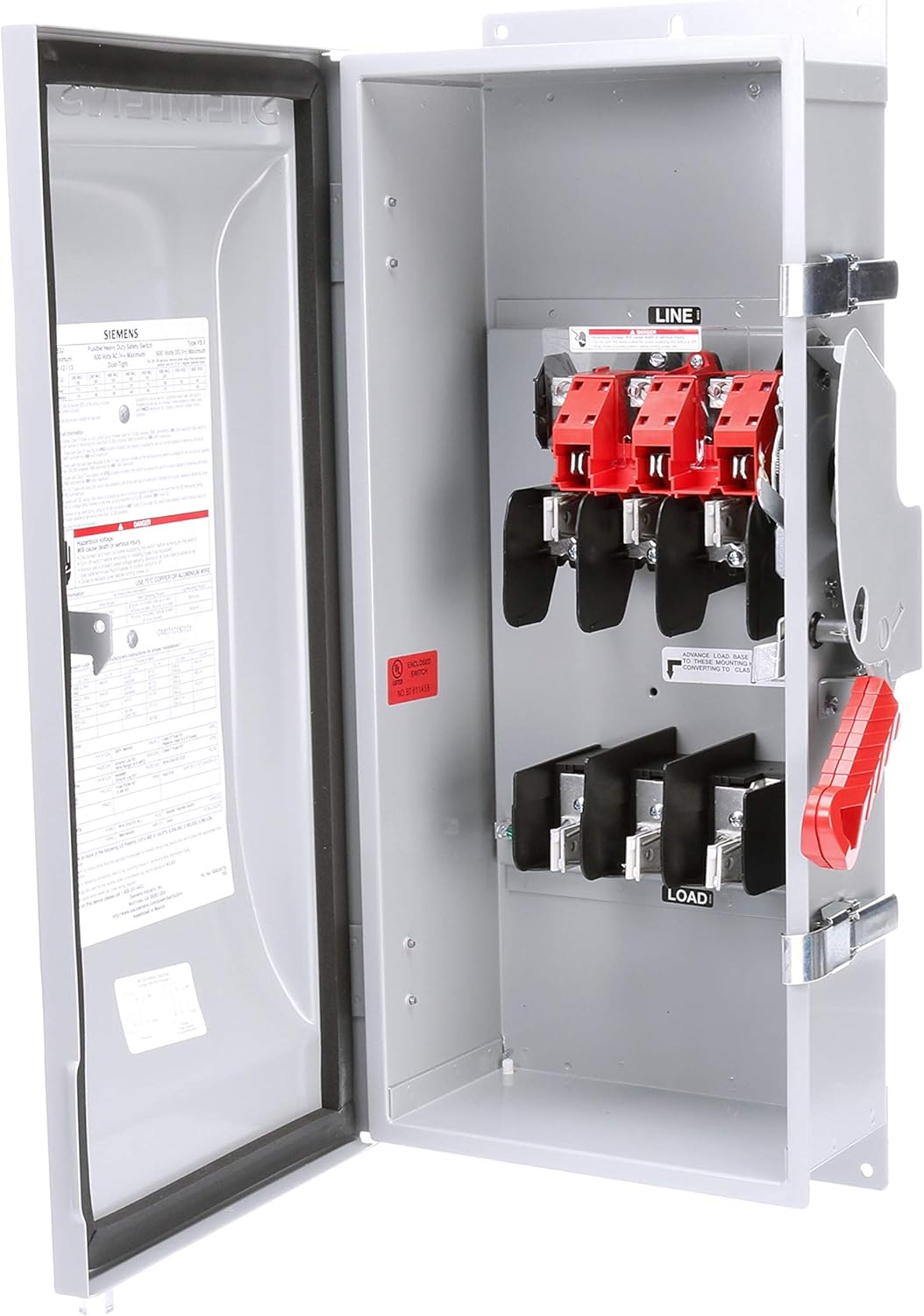 Siemens HF363J 100-Amp 3 Pole 600-volt 3 Wire Fused Heavy Duty Safety Switches