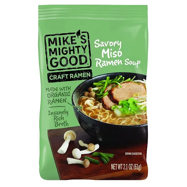Mike's Mighty Good Craft Ramen Savory Miso Soup, 2.1 Ounce Pillow Pack (Pack of 14) 1