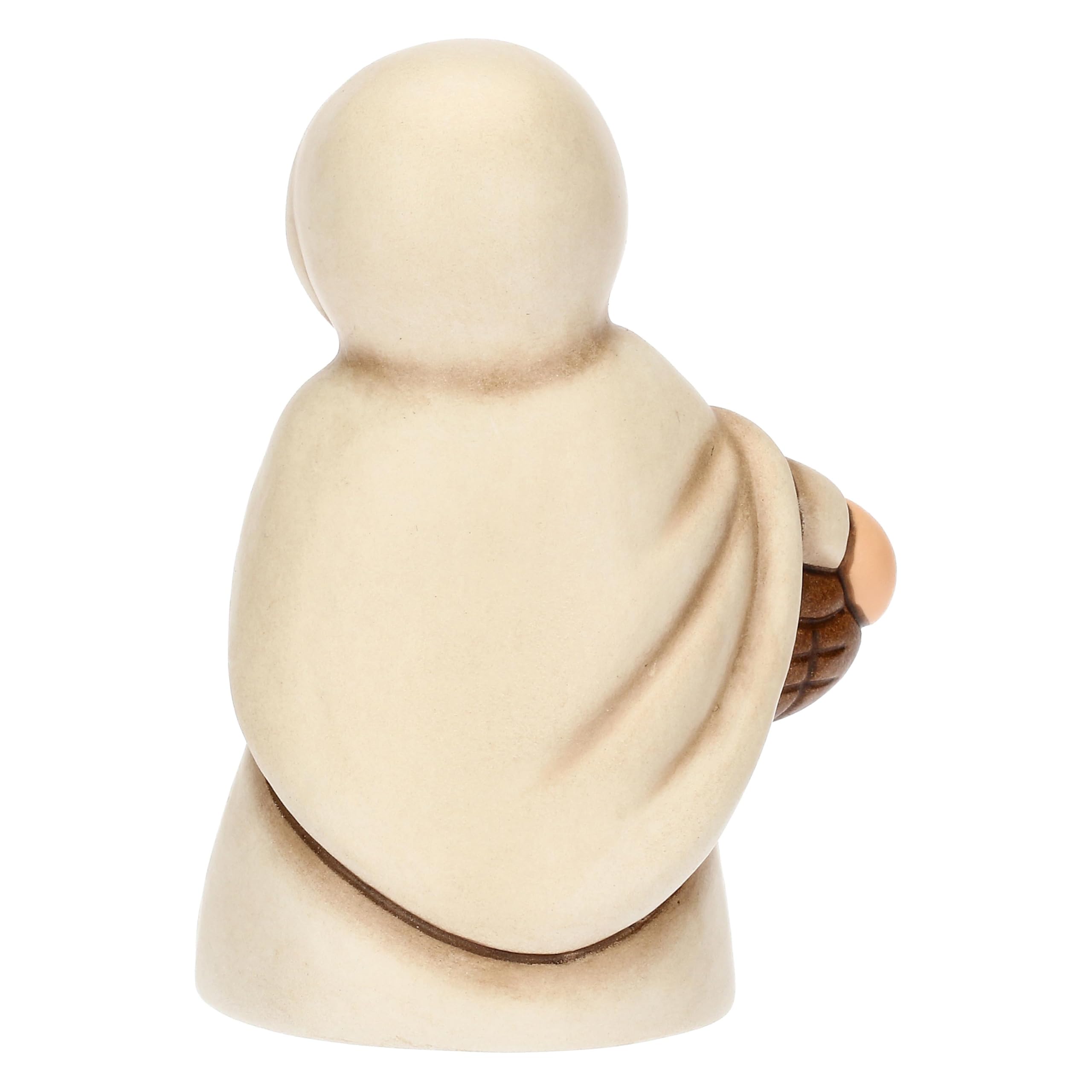 THUN - Donna con cesto di uova - ceramica - Collezione Presepe Classico - 5,7 x 4,7 x 8 cm