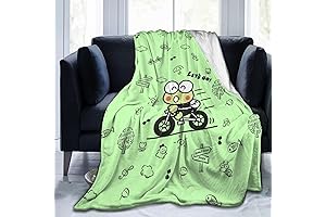 Super Soft and Cozy Keroppi Throw Blanket
