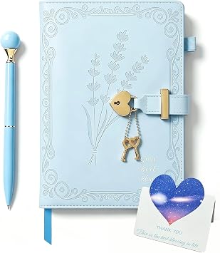 Diary with Lock and Keys for Girls Gift Ideas, 240 Pages Journal