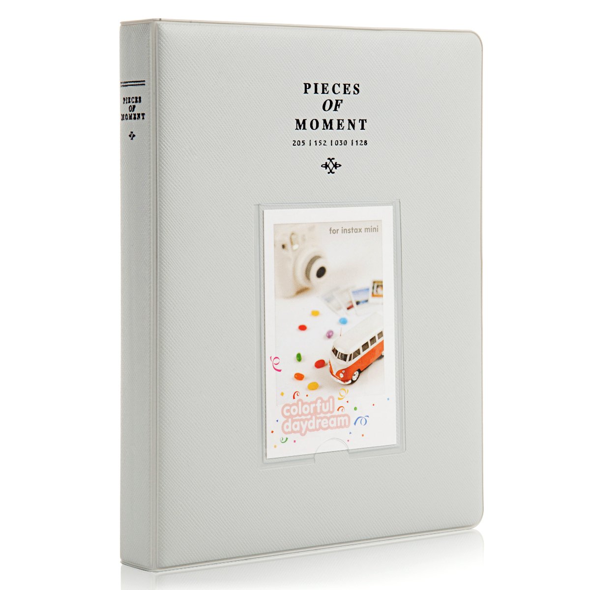 CAIUL Compatible 128 Pockets Mini Photo Album for Fujifilm Instax Mini 7s 8 8+ 9 25 26 50s 70 90 Film, Polaroid PIC-300 Z2300 Film (Smokey White)-picture-30