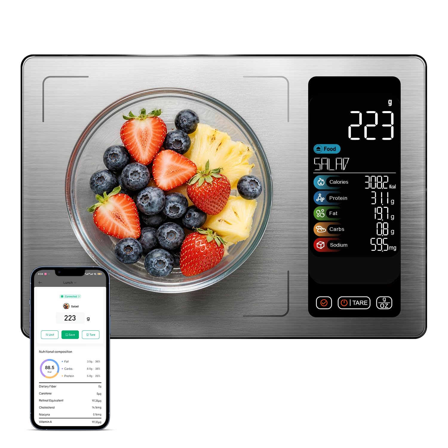 Balance de Cuisine Alimentaire avec Calcul des Calories