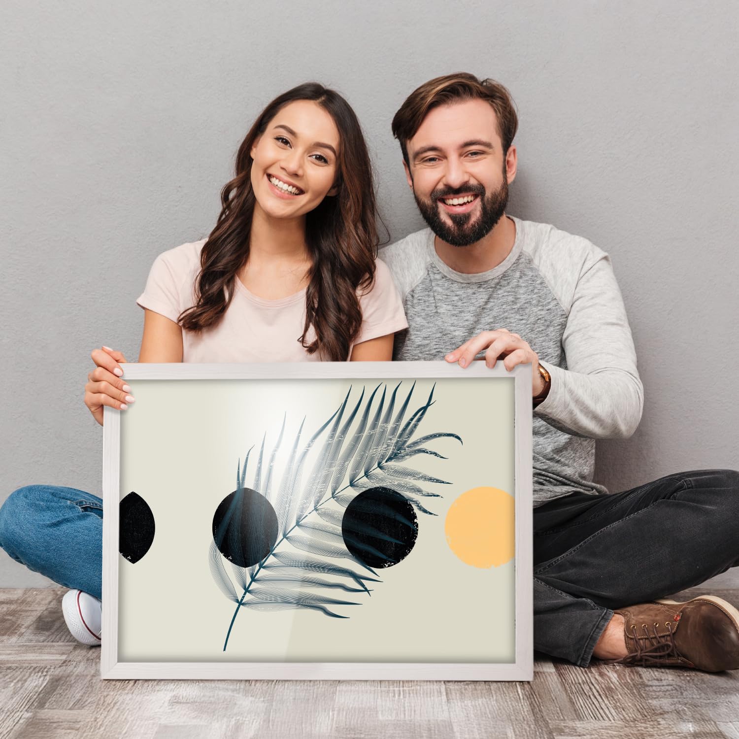 MG Design Set da 5 cornici portafoto A3 29,7 x 42 cm – Cornici in legno Bianco con vetri acrilici infrangibili, verticale e orizzontale con fissaggio a parete stabile