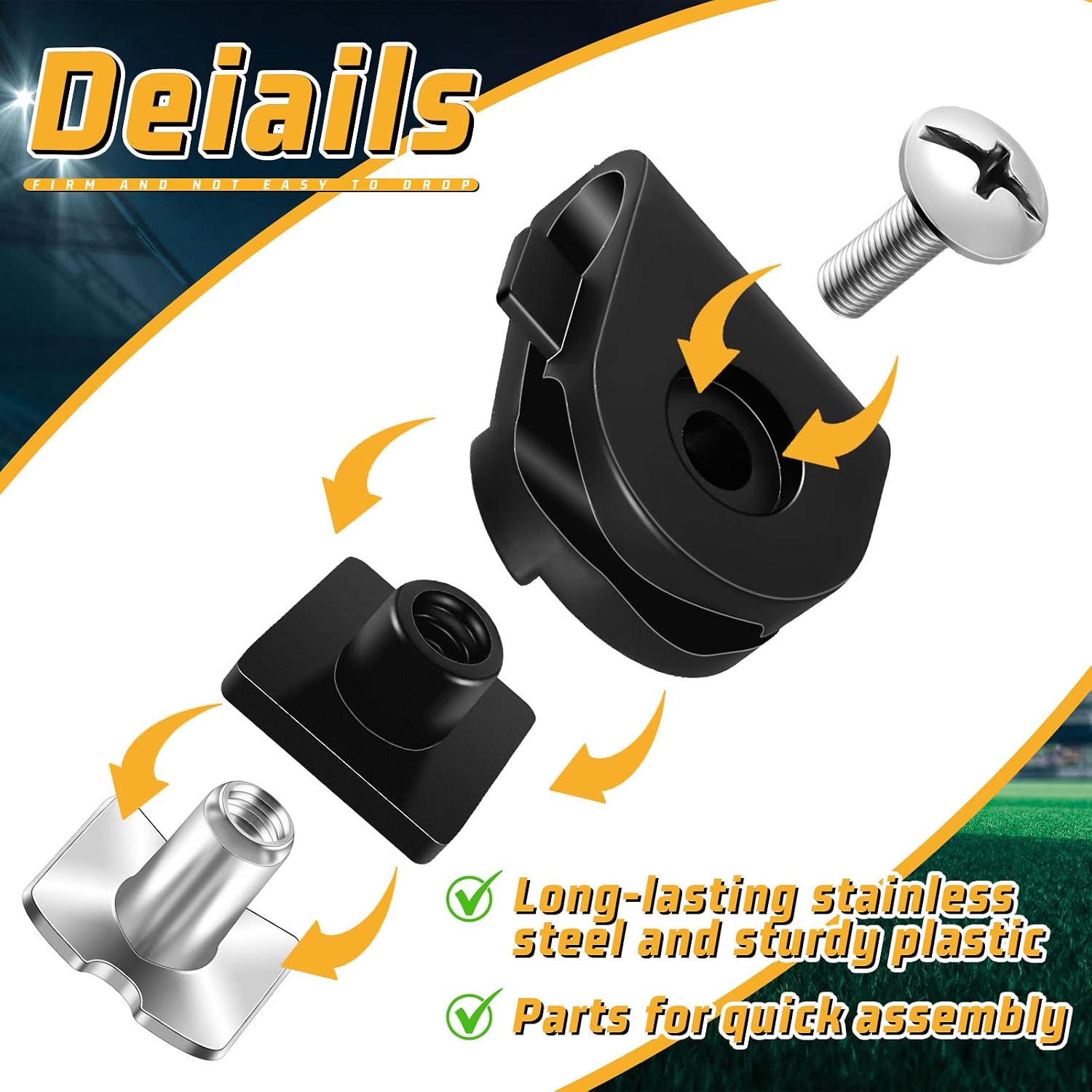 Dunzy 2 Sets Football Visor Clips Football Helmet Visor Quick Clips Hardware Kits for Sport Helmet Replacement Screws