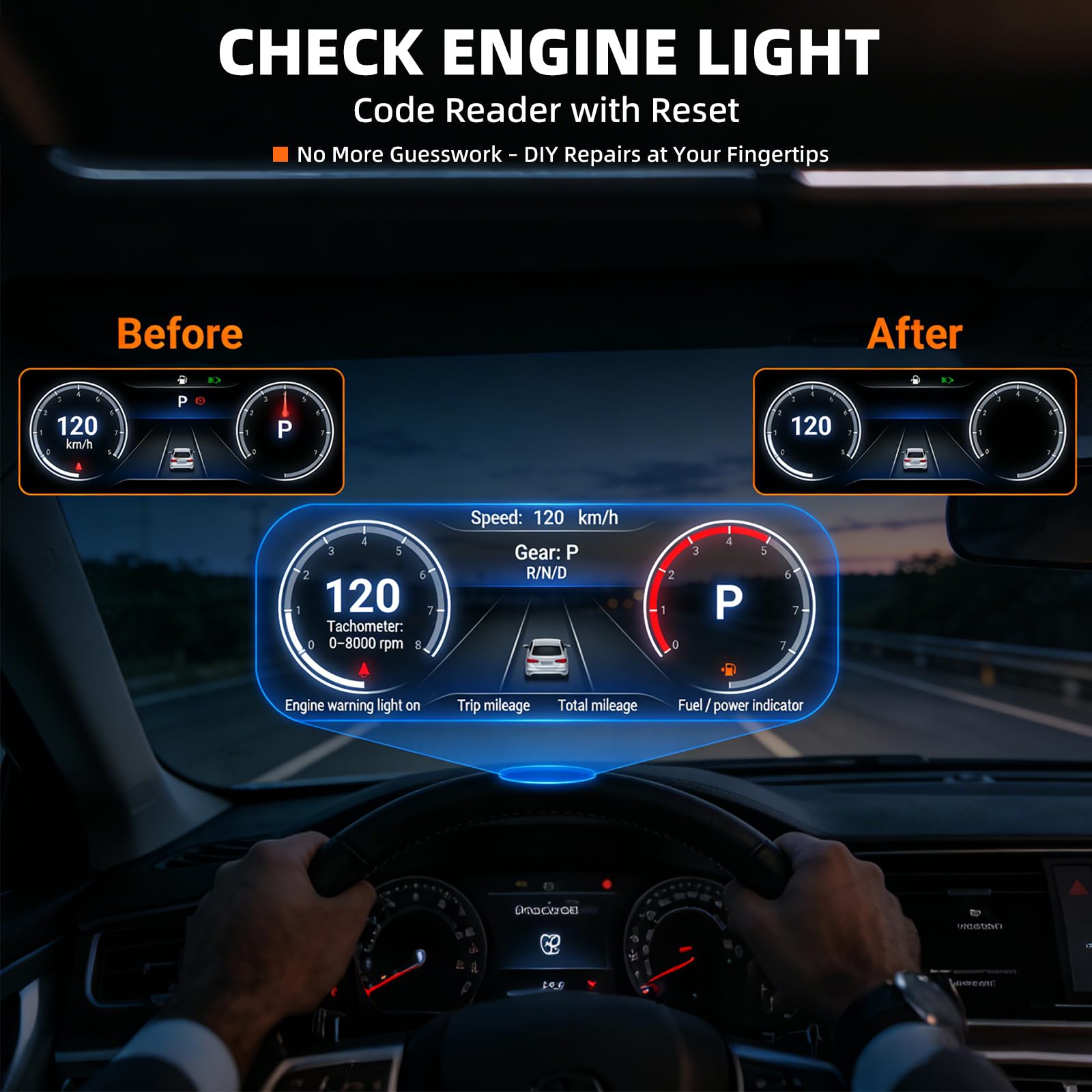 OBD2 Auto Diagnostica, Diagnostico OBD2 Italiano Errore Motore Auto OBDII EOBD Diagnosi Test Batteria ed Emissioni I/M Readiness Auto con Funzioni-OBD2, 13 Lingue Supportate Per tutti i Veicoli OBDII