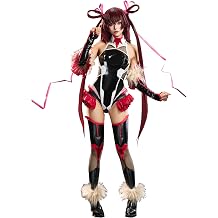 miccostumes Women's Evil Cosplay Costume Black Bodysuit with Arm Guards and Leg Guards