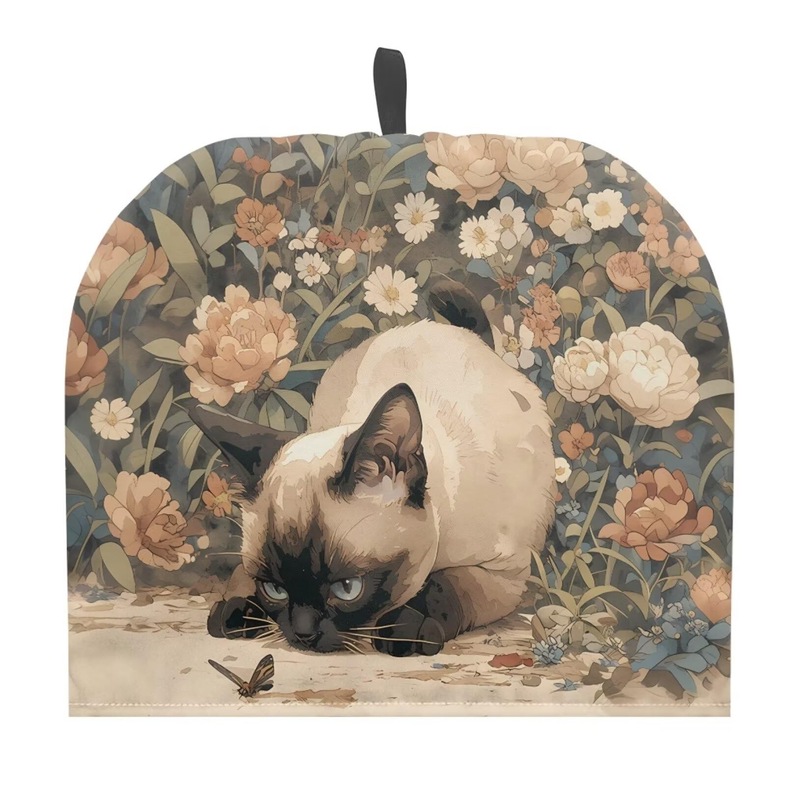 Retro Flower Tea Cosy for Teapot Washable Ragdoll Tea Pot Cozy for Keeping Warm,Reusable Scratch Proof Kettle Cover for Breakfast Warmer
