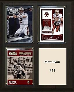 C&I Collectables 810MRYANCO - Placa de tres tarjetas para hombre, 8 x 10 pulgadas, Matt Ryan Boston College Eagles, color marrón