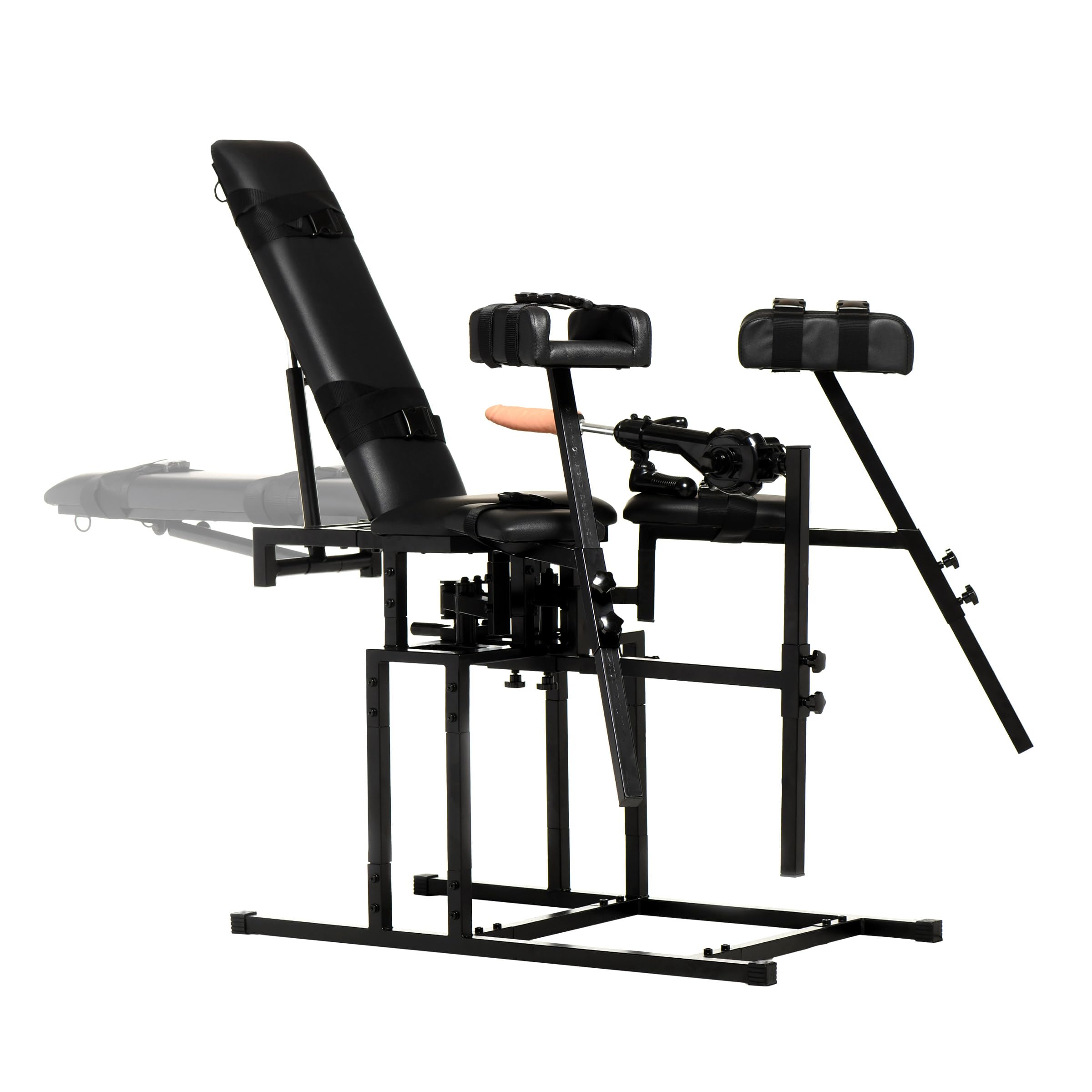 Master Series Obedience Chair with Sex Machine Heavy Duty Leg Spreader for Men Women Couples Adjustable Thrusting Speed