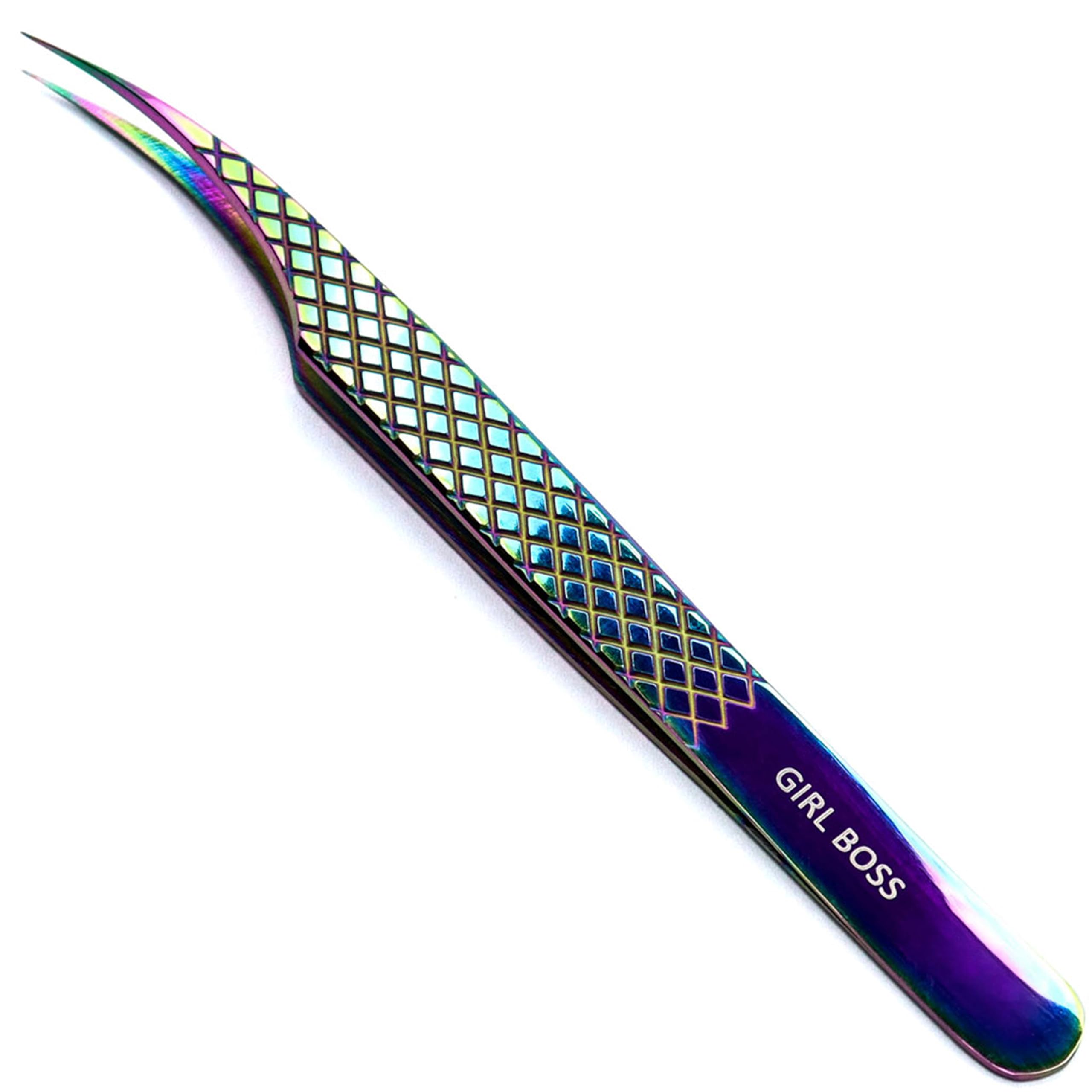 LLBA Lash Tweezer Professional for False Lash Application Tool | Multi Shapes & Purposes with Non-Slip Grip Tweezers for Volume, Isolation & Classic Lashes (Galaxy, All The Fluff Volume) — view 15