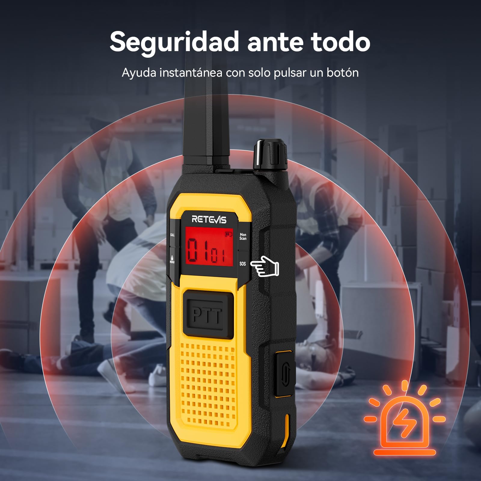 Retevis RB648 Walkie Talkie Largo Alcance Radio Bidireccional Impermeable
