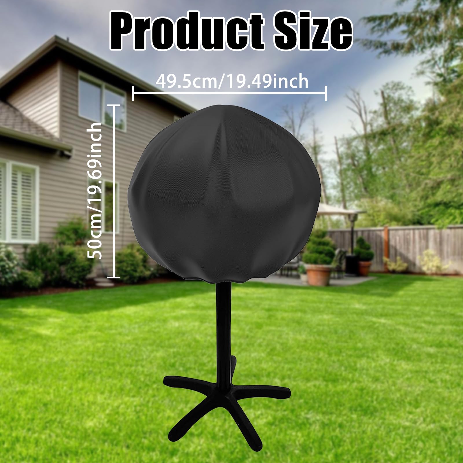 BBQ Grill small Cover Waterproof for George foreman Indoor and Outdoor,Round Barbecue BBQ Cover Fit 22460 and 22460-56 Barbecue Cover,Weber 1121004/1111004 BBQ Grill - Image 3