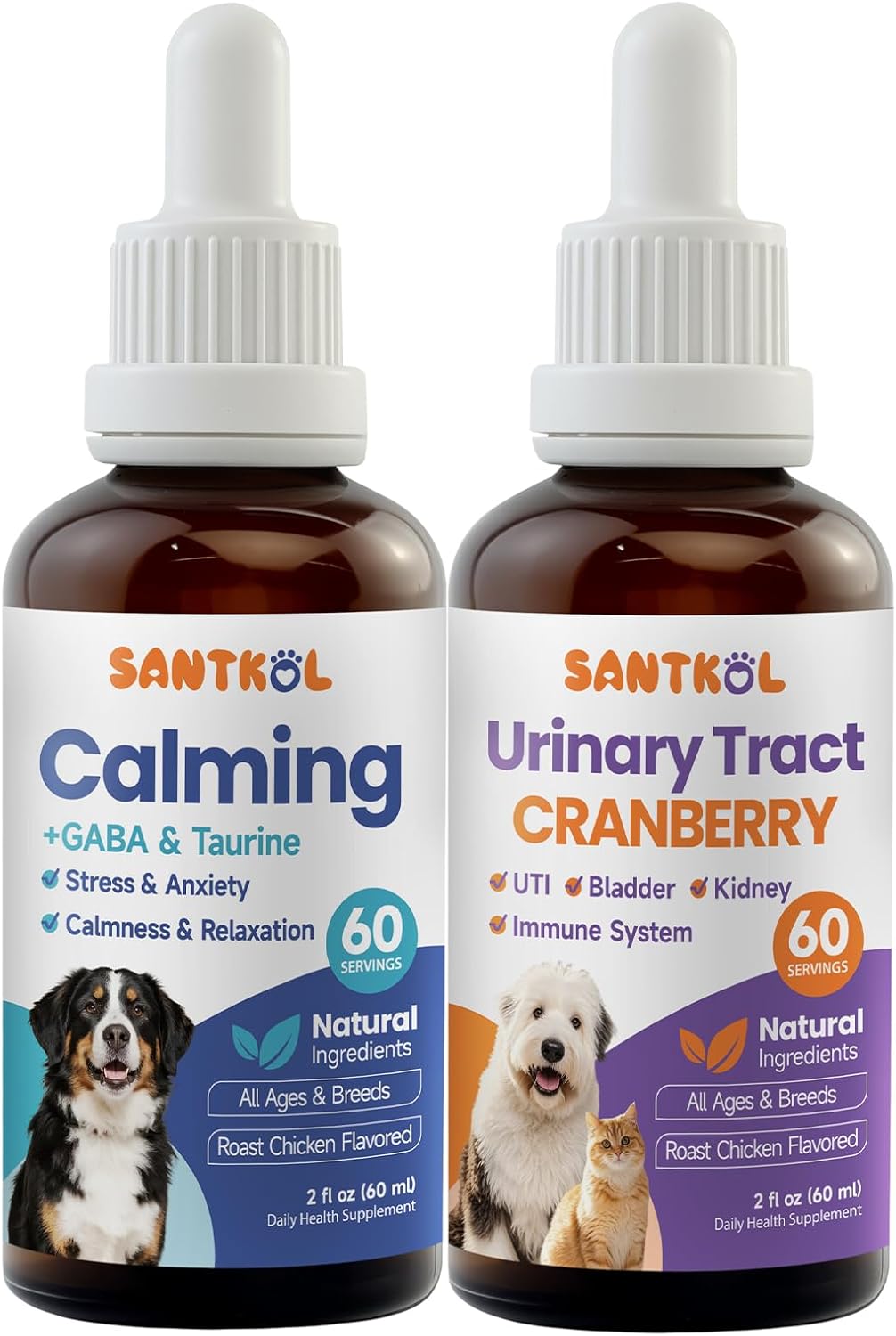 Dog Calming Drops & Cat and Dog Urinary Tract Drops