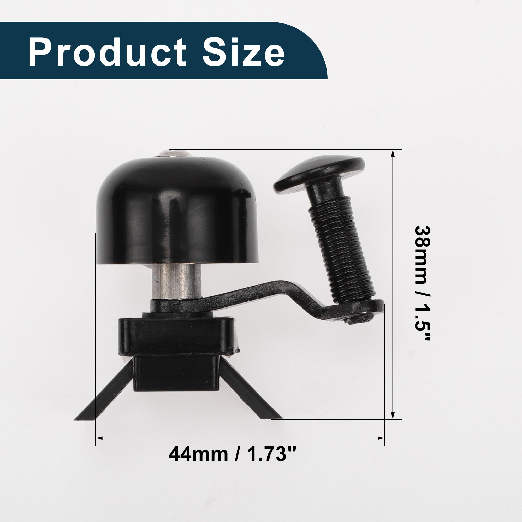 TUCKBOLD MTB Mountain Bike Road Bike Bicycle Trigger Bell Clean Sound Quick Release Strap Design Adjustable Cycling Handlebar Bell Black for Adults Children - Image 4