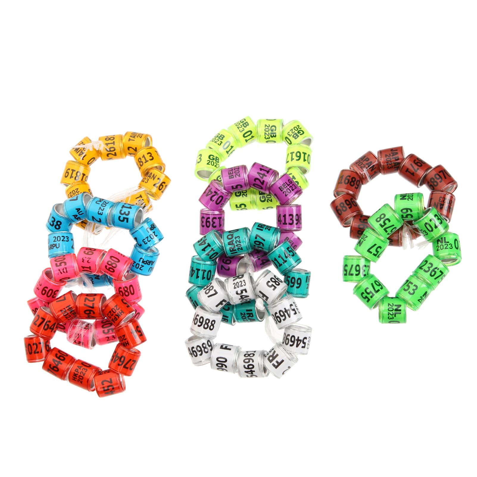 BESPORTBLE 400pezzi Fasce per Piedi Piccioni Anelli di Identificazione Leggeri e Colorati per Piccioni e Pappagalli Facili da Usare Varie Colorazioni per Monitoraggio e La Gestione degli