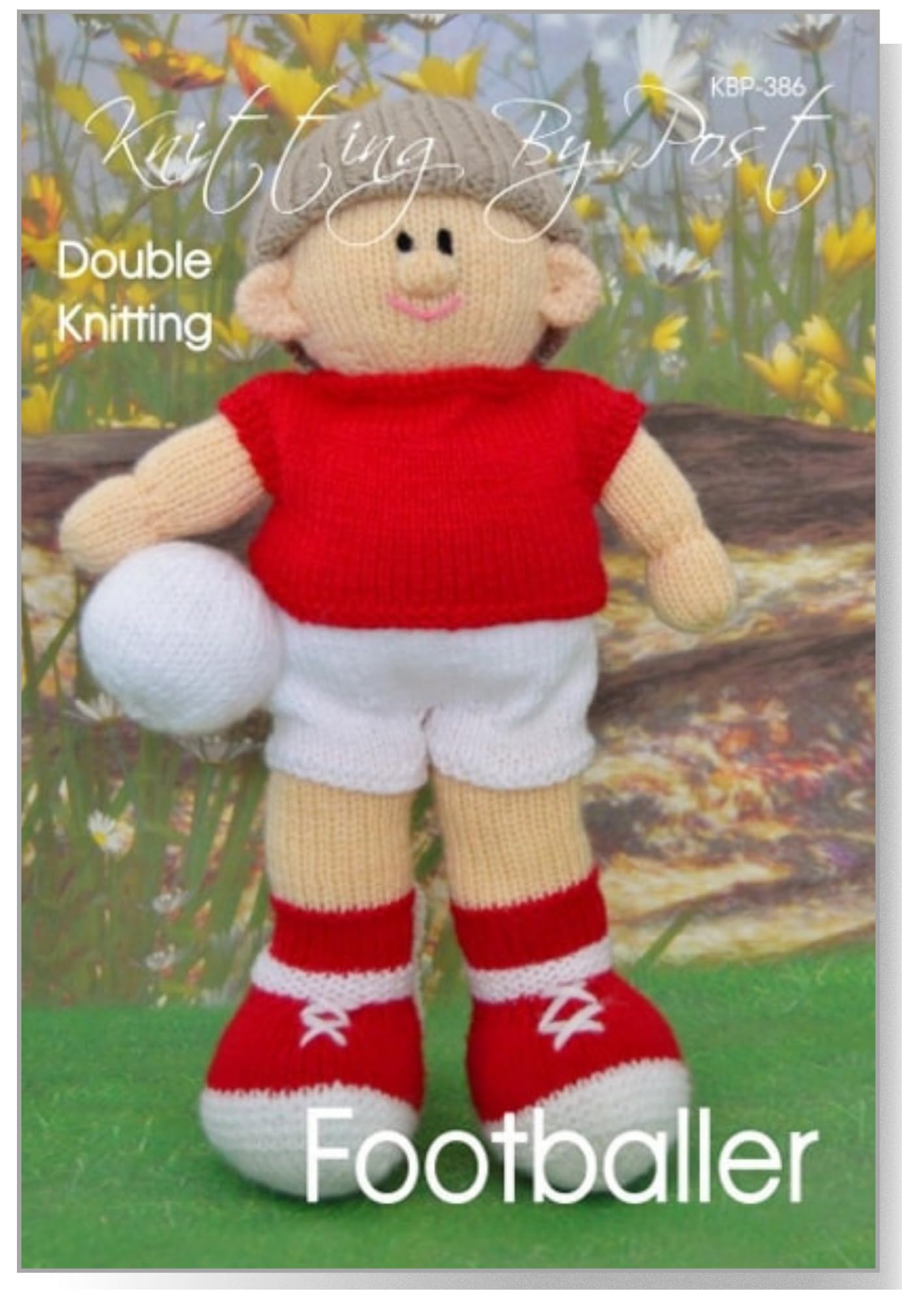 Knitting by Post Knitting Pattern Footballer from Get Match Day Ready and Create Your Very Own Soccer Mascot Doll in Red, White and Brown