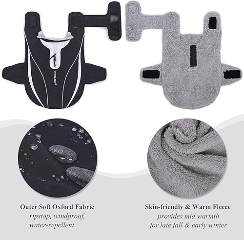 Miniatura 3 de VIVAGLORY Abrigo para perro, chaqueta ligera y acogedora con forro polar para fines de otoño y principios de invierno, chaleco de forro polar