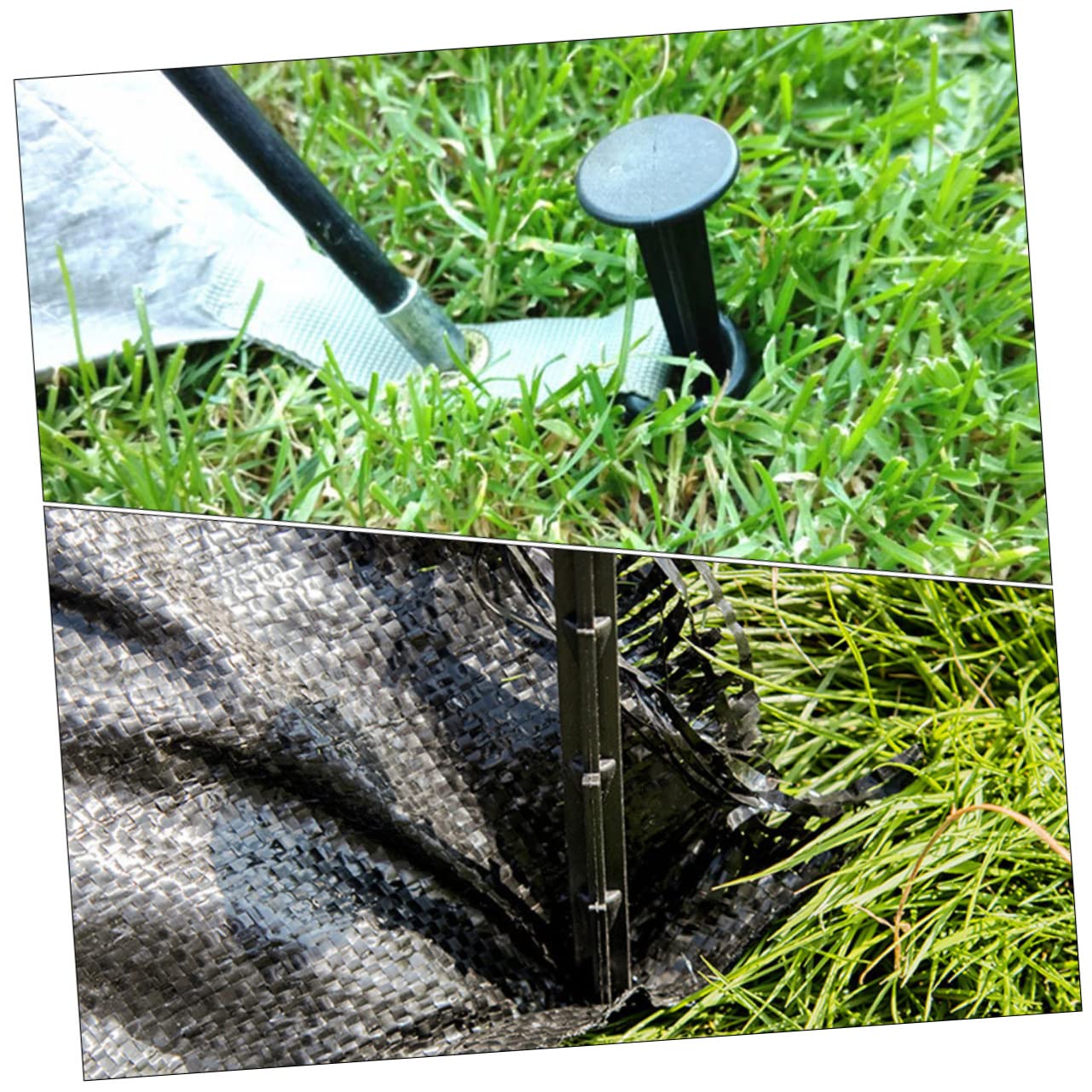 Milisten 120pezzi Picchetti in Plastica per Giardinaggio Picchetti di Tessuto Vegetale per Fissaggio al Terreno da Giardino per Terreno in Plastica per Prato