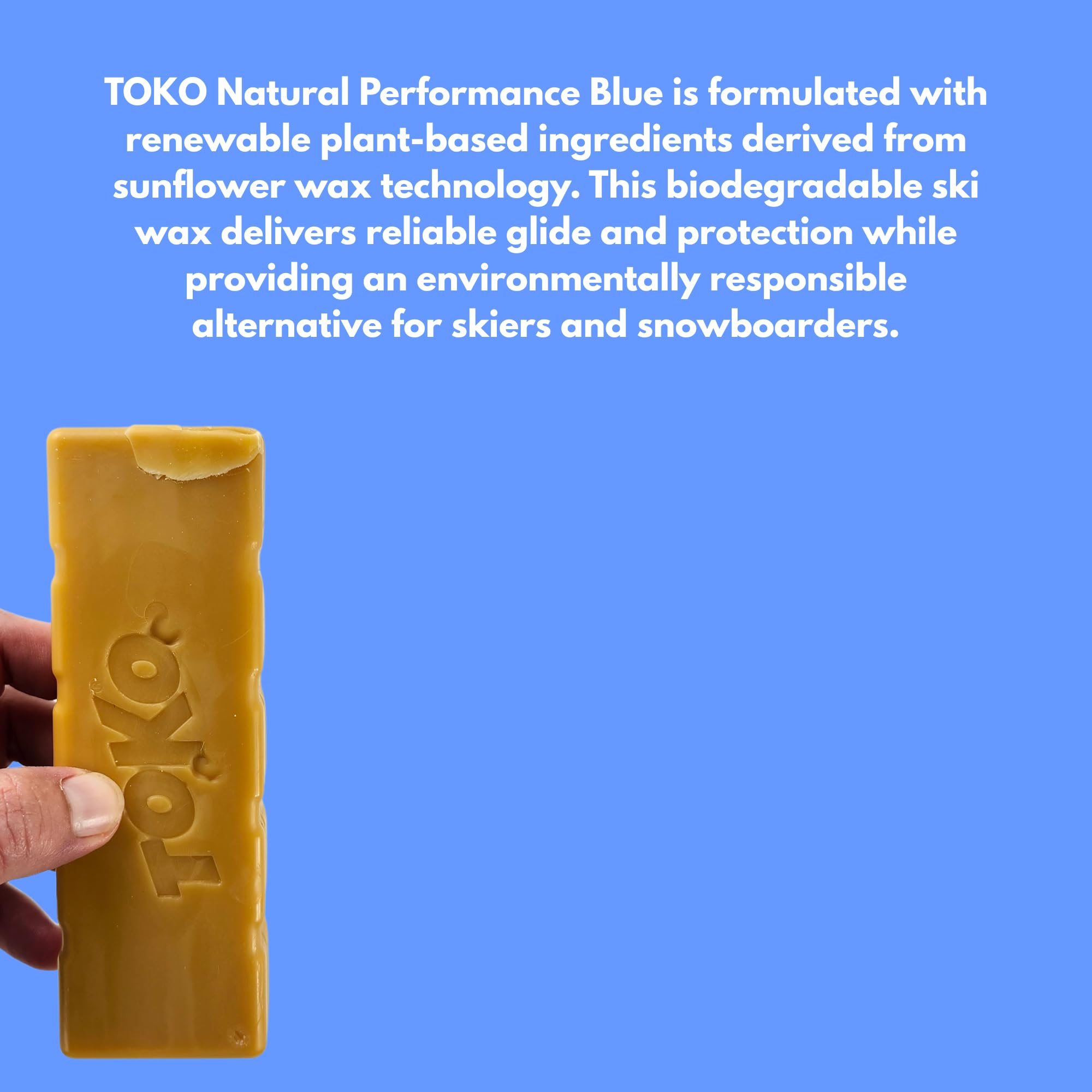 TOKO Natural Performance Wax - Cera calda per sci e snowboard - Biodegradabile senza PFC Swiss Technology - 120 grammi blu - Racing & Training