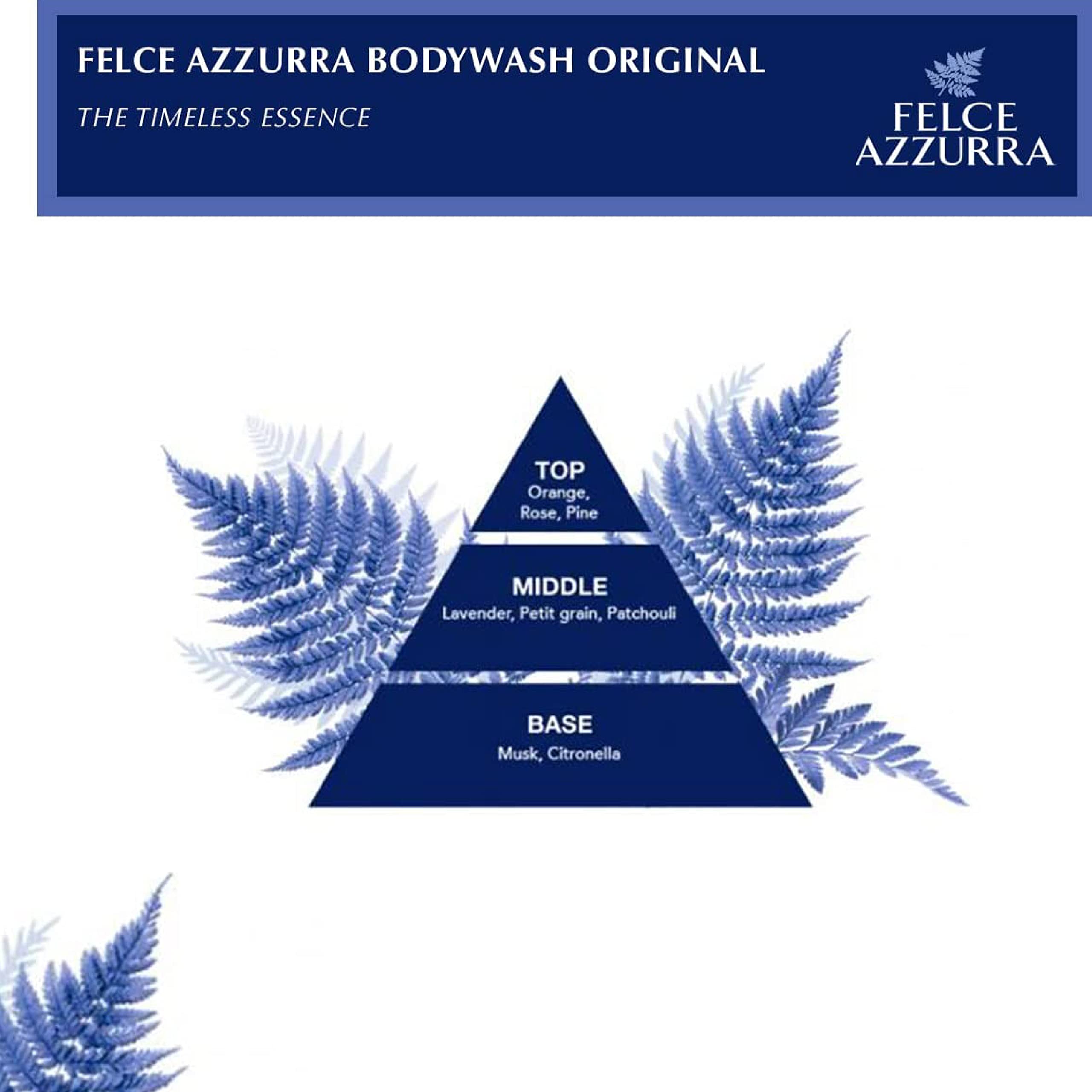 Felce Azzurra Bain moussant Original, 650 ml (Lot de 6)