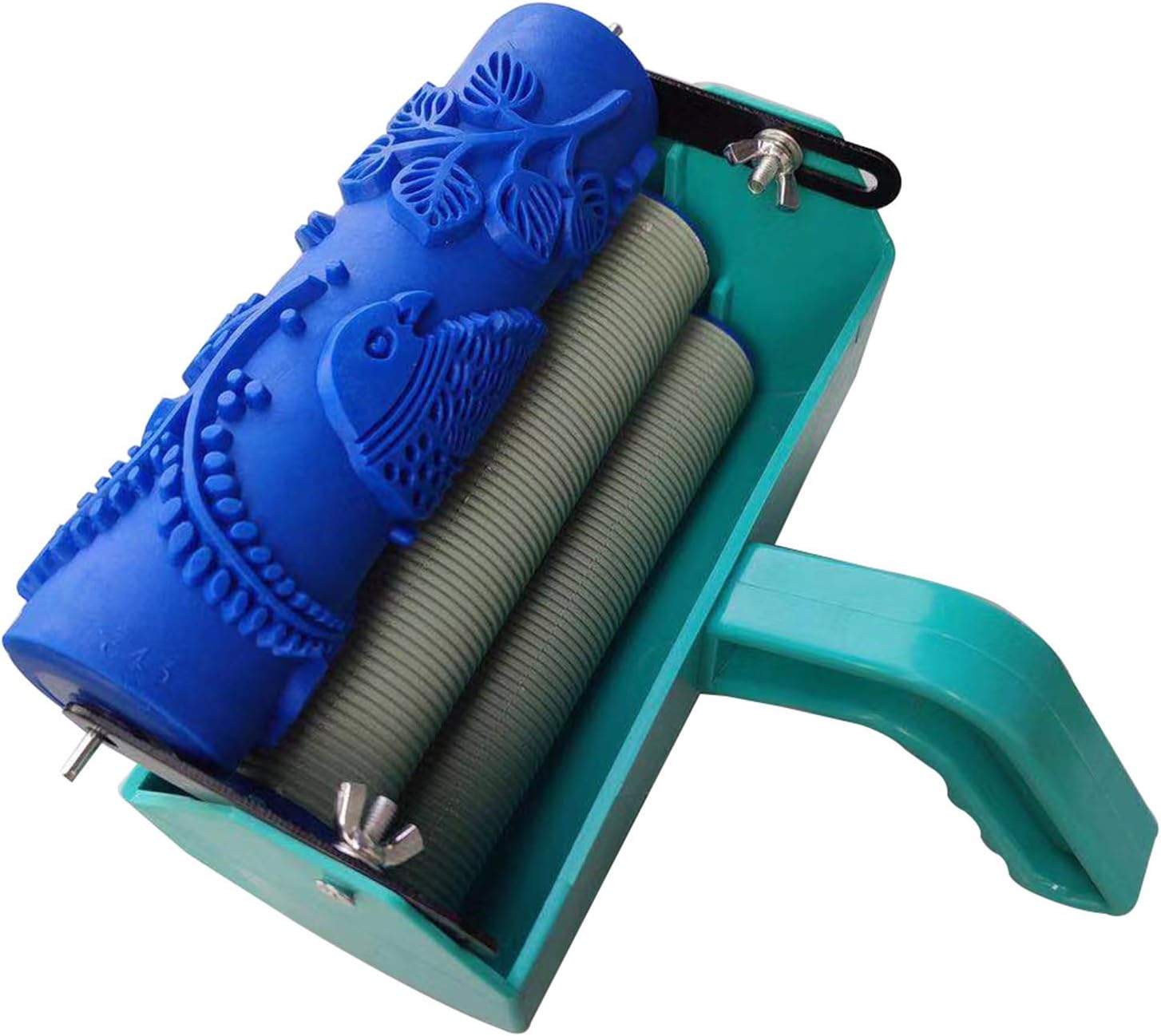 Patterned Paint Roller Decorative, 7 Inch Texture Rubber Roller with Painting Machine, Used for Home Wall Decoration