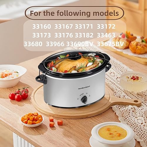 Miniatura 5 de IWIWE - Correa de goma para cierre de tapa, 6, 7, 8 cuartos de galón, compatible con Hamilton Beach Crock Pot de olla de cocción lenta, WHT,