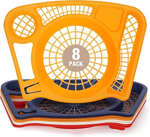 STBoo Soportes para platos de papel reutilizables Soporte de plástico resistente Bandeja de picnic reutilizable apta para lavavajillas