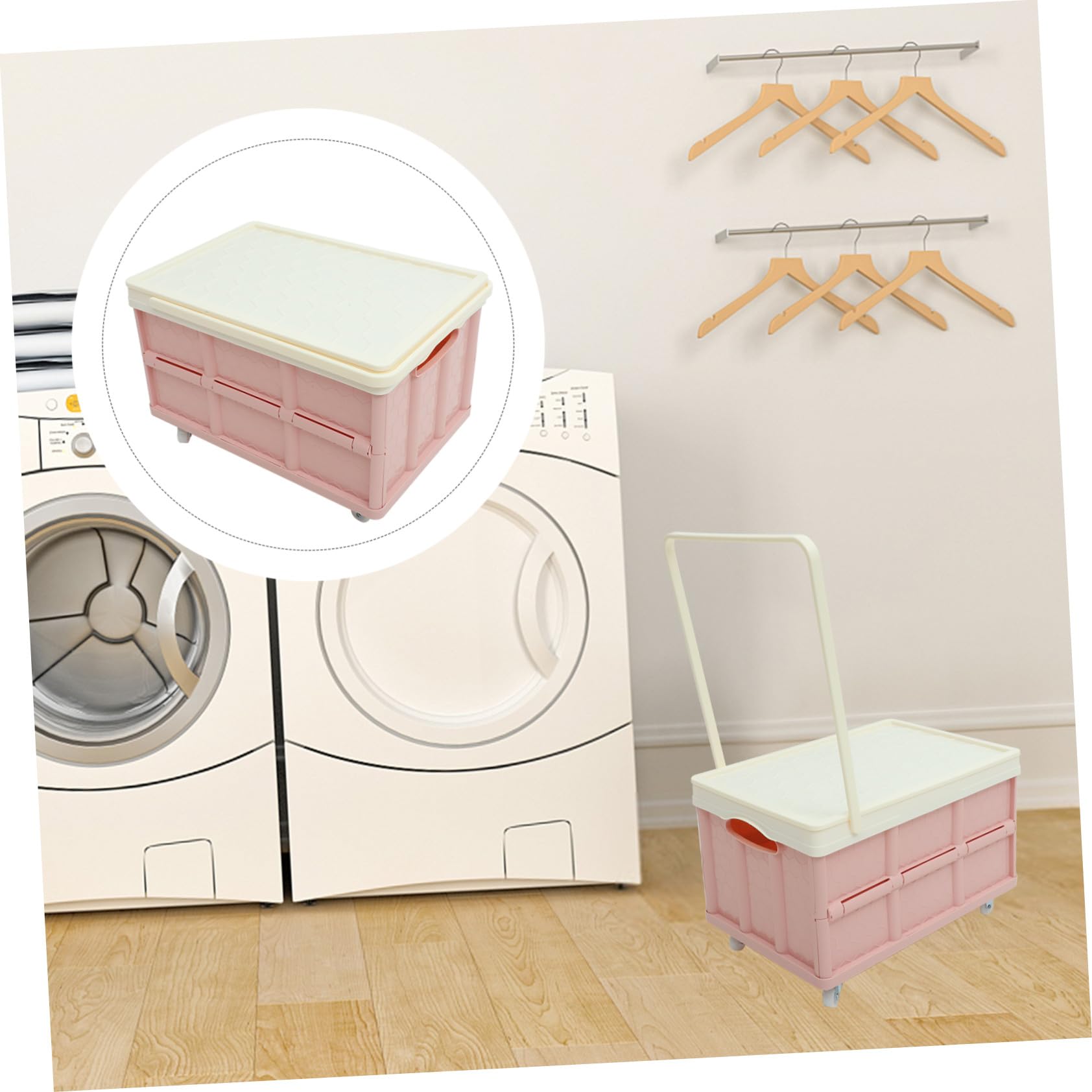 Große Aufbewahrungsbox mit Deckel und Faltbare Kunststoffbox für Kleidung und Stapelbar Flexibel für Auto Kofferraum und Zuhause Leichter Transport Organizer