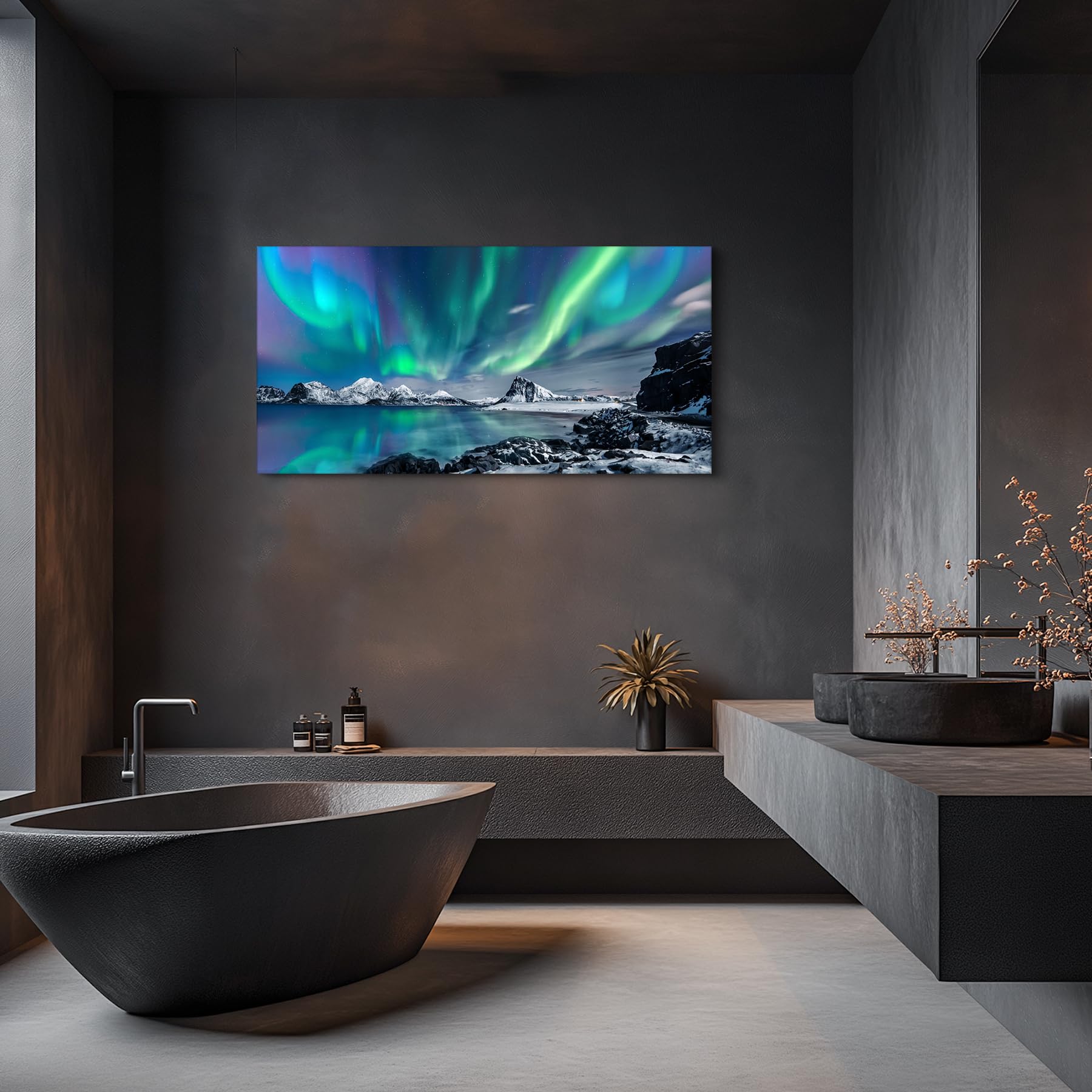 hyidecorart Paisaje Moderno Cuadros Decoracion Salon Dormitorios 50x100 cm | Diseños Exquisitos, Impresión HD, Fácil de Colgar, Tejido de Lienzo, Instalación Rápida, Para Muchas Habitaciones, Regalo