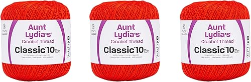Miniatura 6 de Aunt Lydia Fashion Crochet blanco  3 unidades de 150y449.5 ft  Algodón  Calibre 3  Crochet