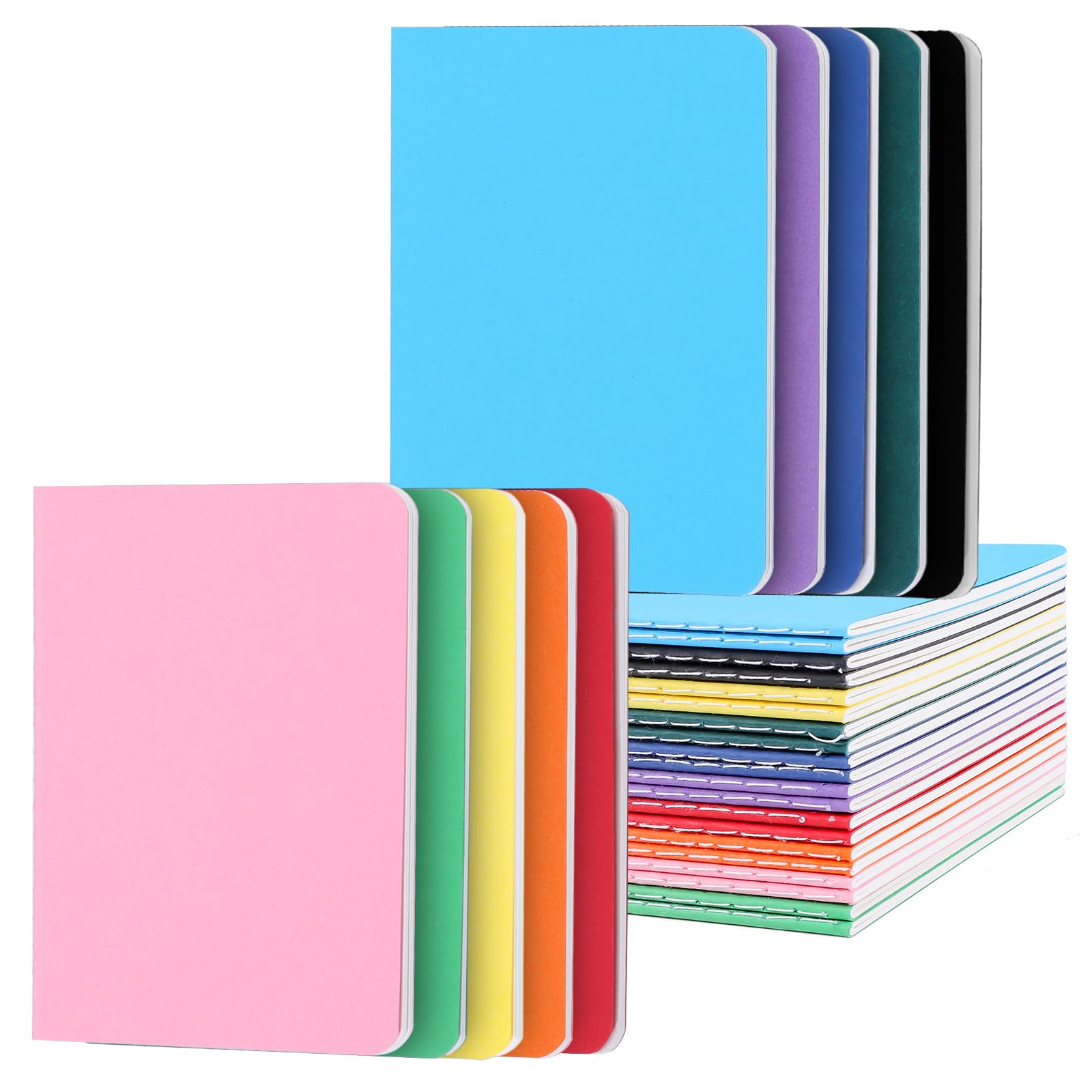 Yoosso 20 Pack Mini Notebooks For Party Bag Fillers, Small Notebooks Pocket Size Colorful Notebook Notepad Birthday Party Bags, Pass The Parcel Prizes For Writing Memos Diary Making Plans,14 X 9cm