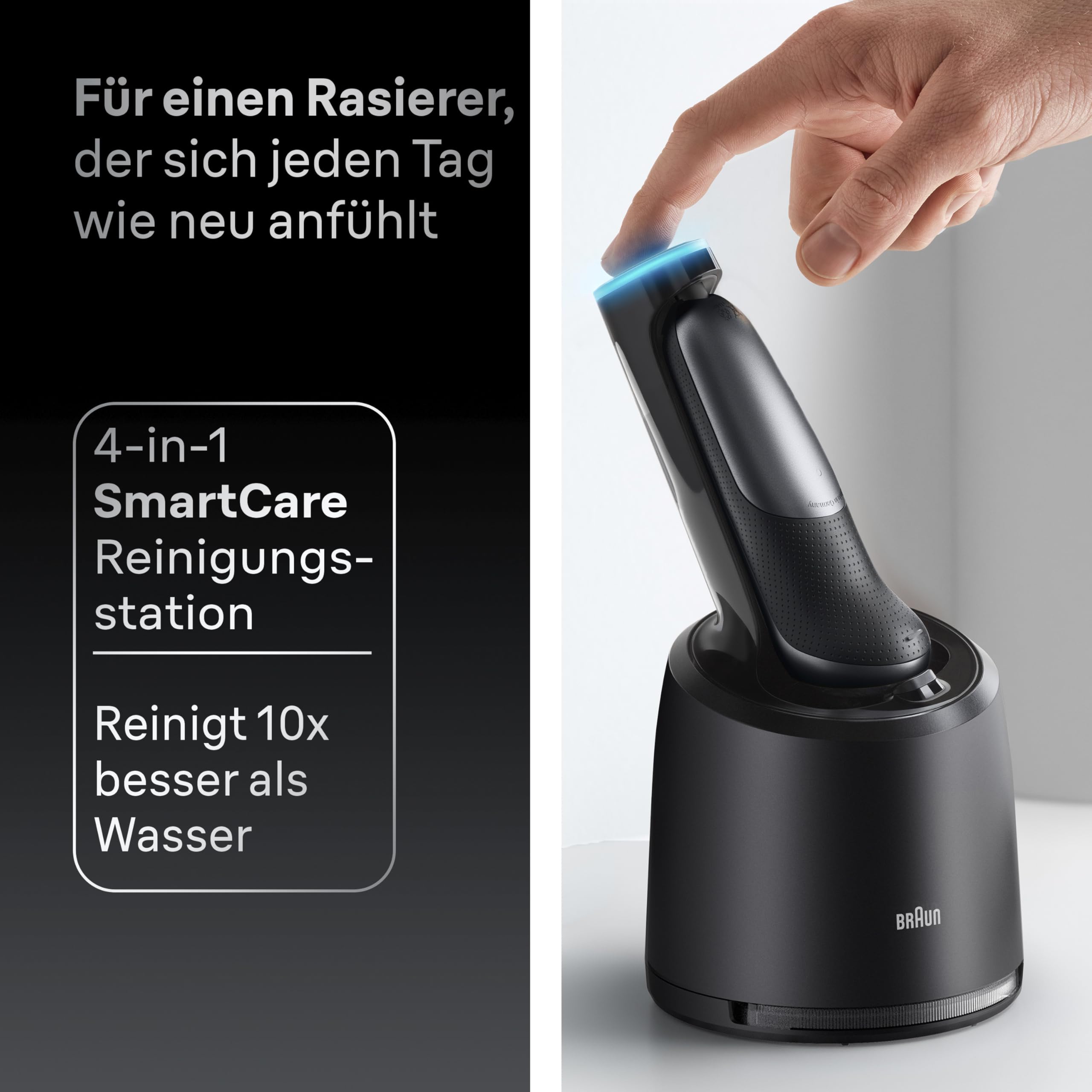 Braun Rasierer Herren Elektrisch Series 7, 72-C7200cc, Gold | Kabelloser Elektrorasierer, Barttrimmer, 60 Min. Akku, Wasserdicht, Made in Germany, Inkl. Pflegesystem Und 1 Aufsatz
