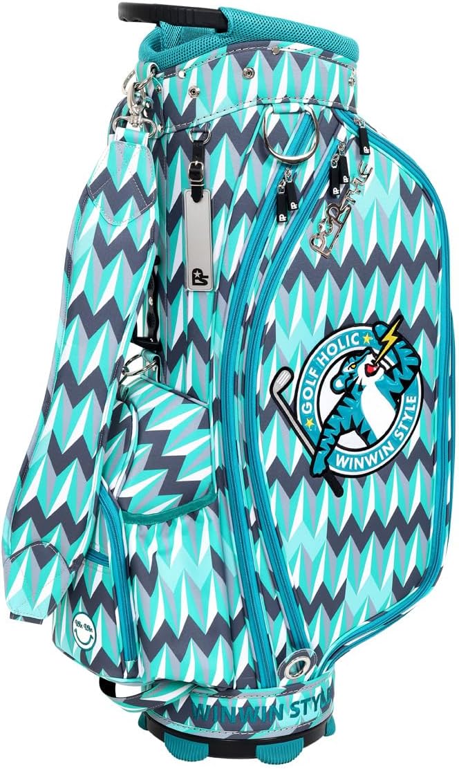 Winwin Style CB-188 Golf Cart Caddy Bag, Golf Holic Icon Ver. CART Bag, 9.0 Type, Mint Green