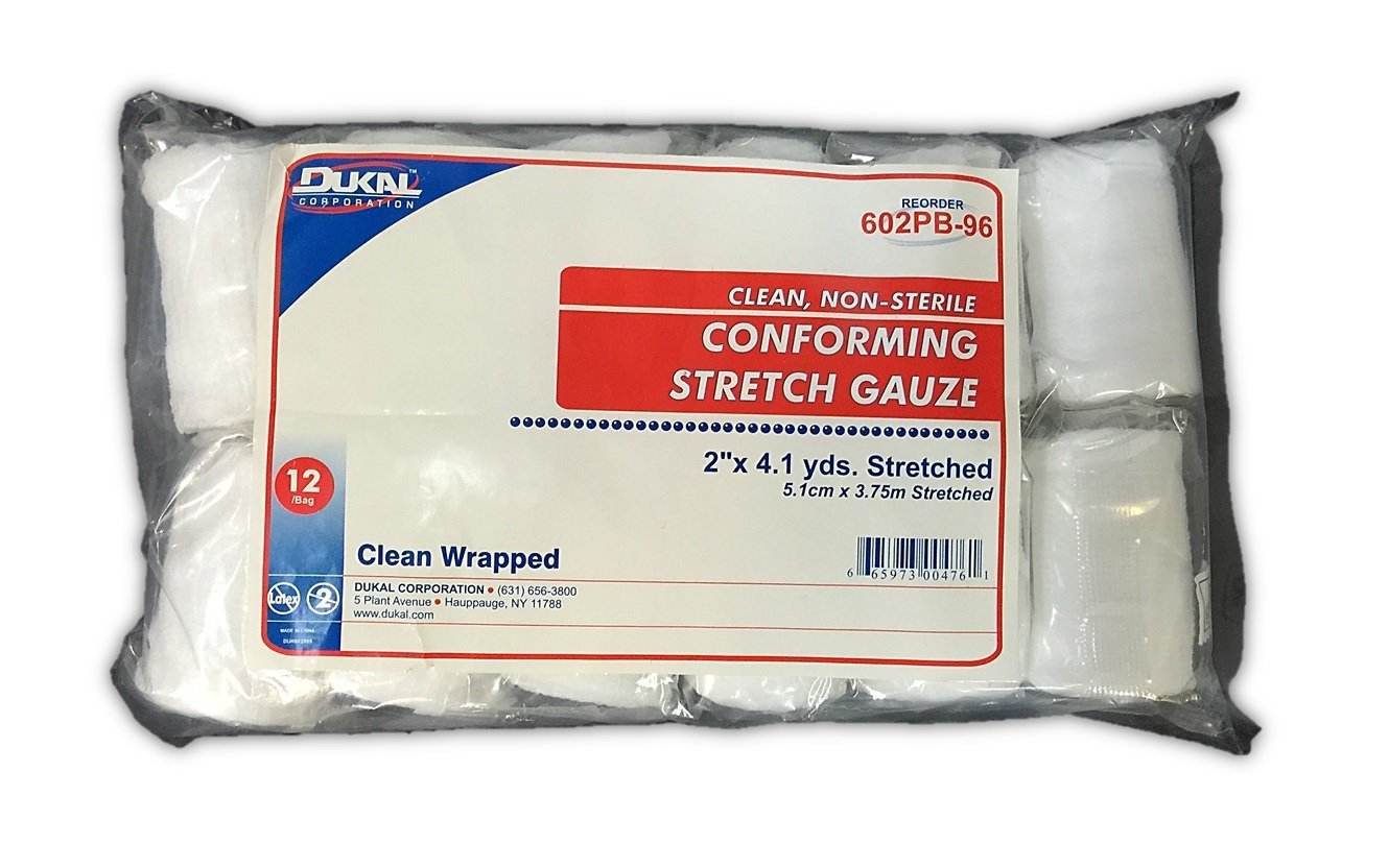 Dukal Conforming Stretch Gauze 12-Rolls 2"x4.1yds