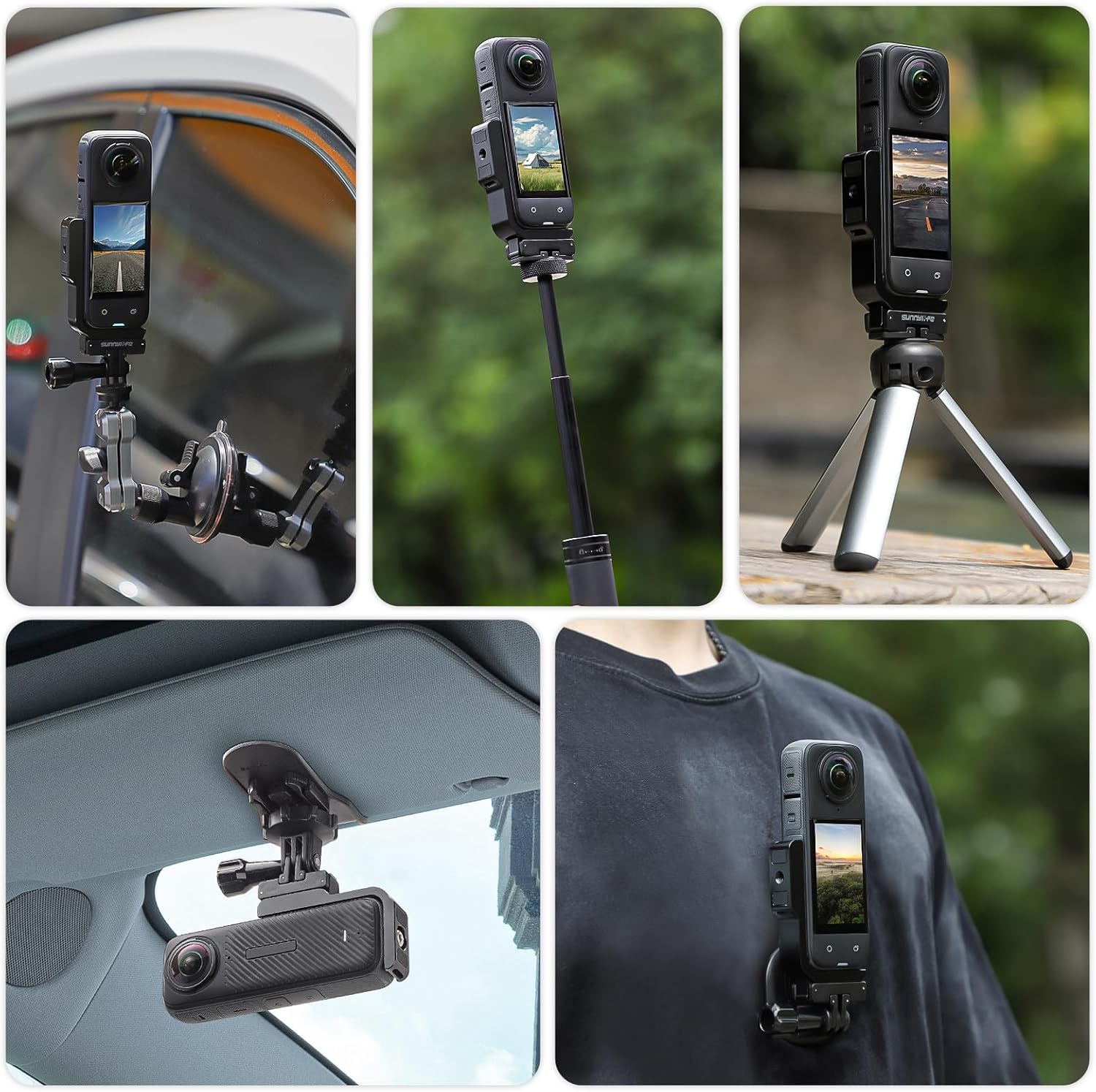 Vertical-Horizontal Mount with Magnetic Mount for Insta 360 X5 X4 Quick Release L-Shape Bracket Adapter Support Stand Camera Expansion Accessories