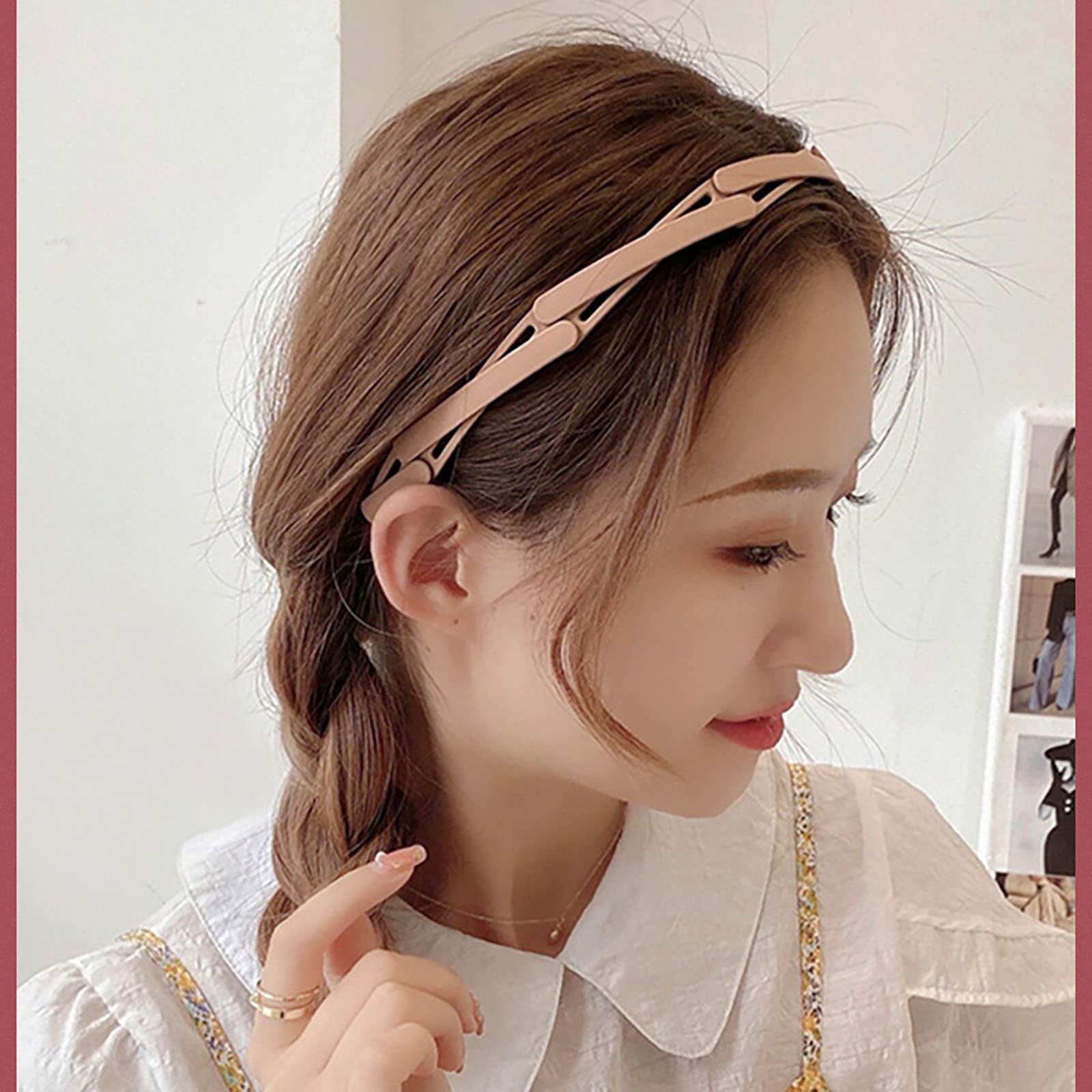 Fascia pieghevole per capelli, 4 pezzi, per lavaggio e spa, per donne, lavaggio, trucco, viaggi, attività all'aperto, accessori alla moda