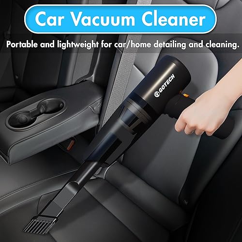 Miniatura 2 de Aspiradora de automóvil inalámbrica 3 en 1, sin escobillas, 8000 PA, fuerte mini recogedor de polvo de mano y plumero de aire, carga rápida tipo C,