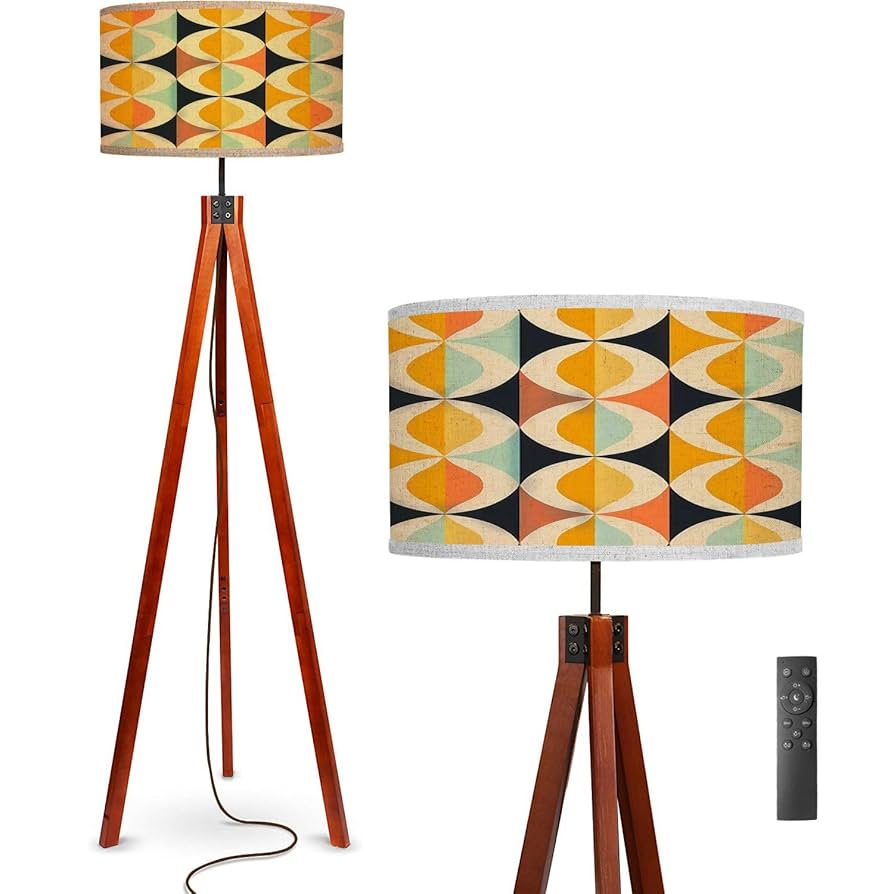 WEFHFGK Floor Lamp Retro Vintage Mid Century 70s Style Retro