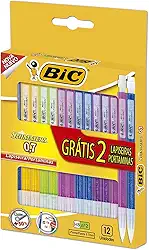 Lapiseira BIC Shimmers 0,7mm, Multicor, Corpo Colorido Brilhante, Hexagonal, Leve 14 Pague 12, 891946