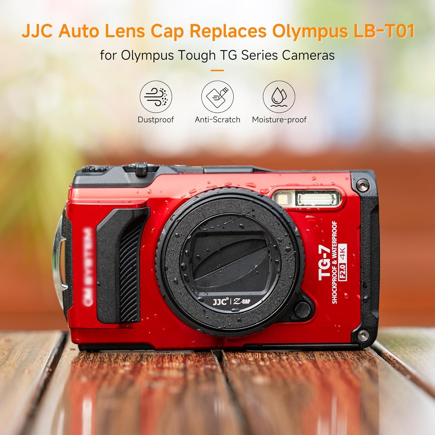 JJC - Copriobiettivo per fotocamera Olympus Tough TG-7, TG-6, TG-5, TG-4, TG-3, TG-2 and TG-1F, ricambio per Olympus LB-T01