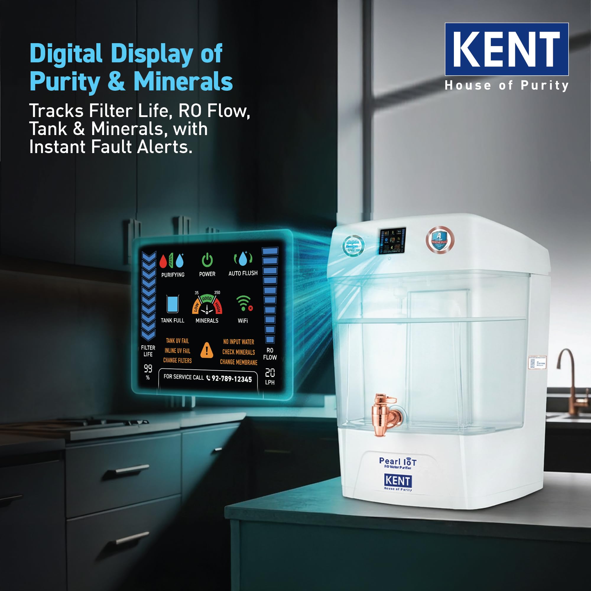 KENT Pearl IoT RO Water Purifier - Smart Filtration -6